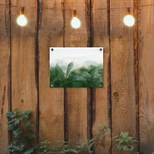 Marmer - Groen - Luxe - Goud - Marmerlook tuinposter los doek klein -sfeer1