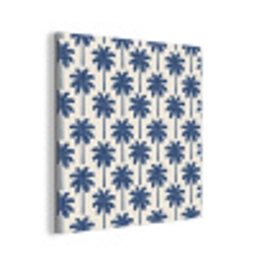 Symmetrisch - Palm - Blauw aluminium wit klein 46 -3d