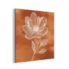 Bloem - Minimalistisch - Wit aluminium wit klein -3d