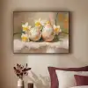 Bloemen - Eieren - Geschilderd Textielframe - compleet frame klein -sfeer1