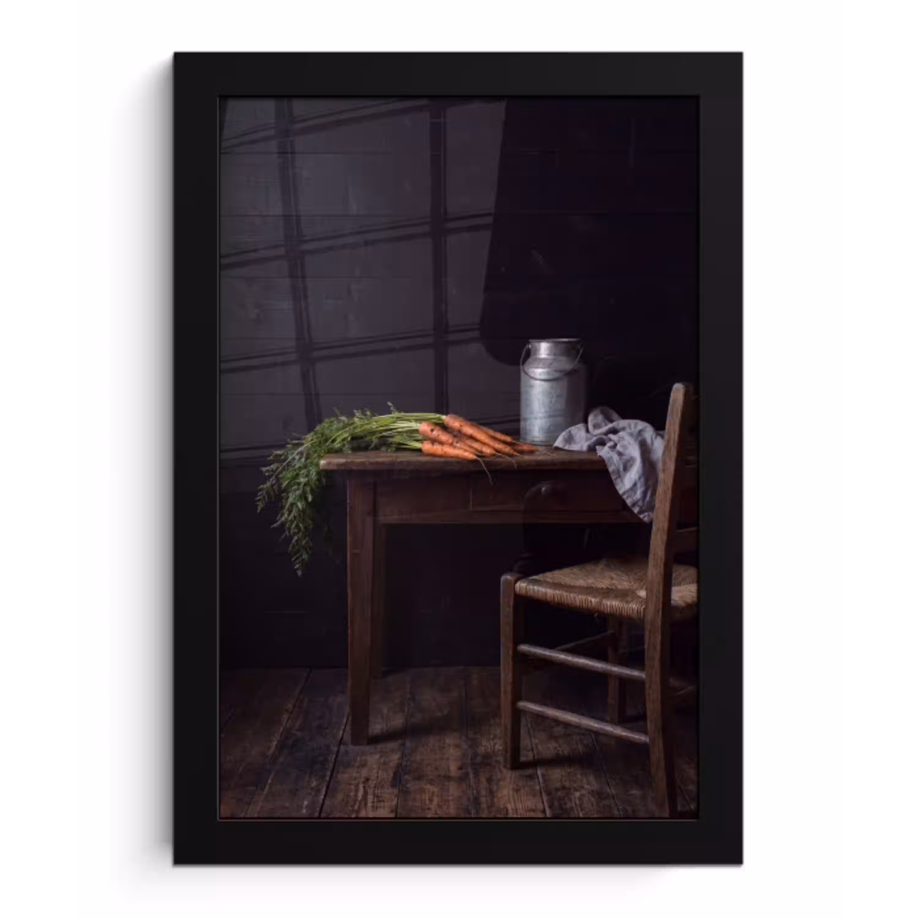 Groenten - Rustiek - Stilleven fotolijst zwart zonder passe partout klein -3d
