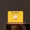 Kip - Rolschaatsen - Geel Light Box met batterij (Wandlamp kind) middel -sfeer1_kind