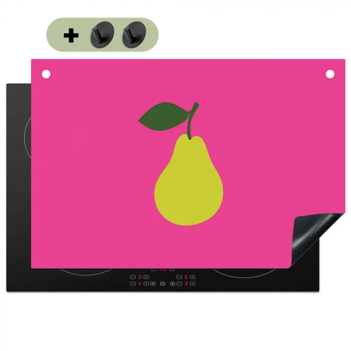 Illustratie - Fruit - Peer - Groen Inductie beschemer met haakjes klein -3d