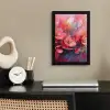 Bloemen - Roze - Watercolor - Natuur- Kunst fotolijst zwart zonder passe partout klein -sfeer1