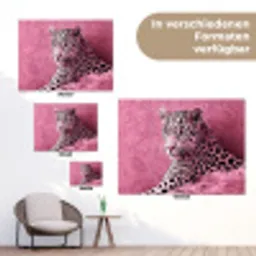 Panter - Luxe - Roze tuinposter los doek klein -Xsfeer9_DE