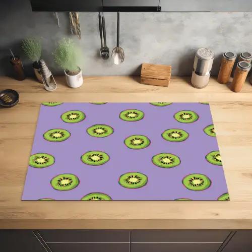 Kiwi - Patroon - Paars Inductie beschermer vinyl 3mm klein 276 -sfeer5
