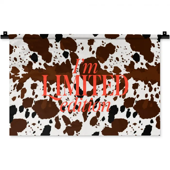 Koeienprint - Limited edition - Rood Wandkleed katoen klein -zz3d