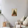 Kerstboom - Versierd - Kleurrijk Tuinposter op houten frame 2 cm dik klein -sfeer1