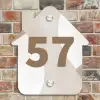 Abstract beige - Traditioneel Naambord Huisje klein -sfeer6
