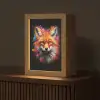 Graffiti - Vos - Zwart - Pop art Light Box met kabel (Tafellamp) klein -z3d_website