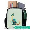 Elegante dino met kam Rugzak - Zwart middel -inhoud_NL