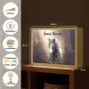 Paard - Natuur - Dieren - Bloemen - Paars Light Box met batterij (Wandlamp kind) middel -USP_websiteoverzichtNL