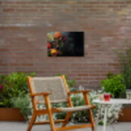 Glazen - Bakjes - Blaadjes - Kruiden Tuinposter op houten frame 2 cm dik klein -sfeer3