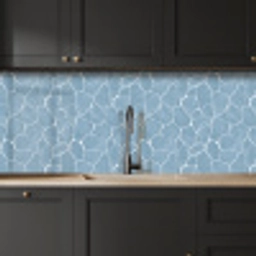 Organisch - Patroon - Blauw keuken achterwand 2 middel 871 -sfeer1