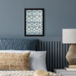 Flora - Modern - Blauw fotolijst zwart zonder passe partout klein 224 -sfeer3
