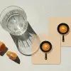 Pannenkoek - Koekenpan - Boter - Minimalistisch onderzetter kurk middel -sfeer4
