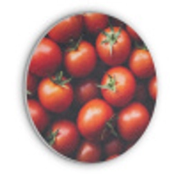 Groente - Rood - Tomaten Akoestische PET Vilt - Rond klein -3d