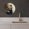 Het melkmeisje KitchenYeah - Keuken - Wandcirkel Forex klein -sfeer1