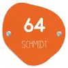 Oranje - Modern Naambord Organisch middel -3d