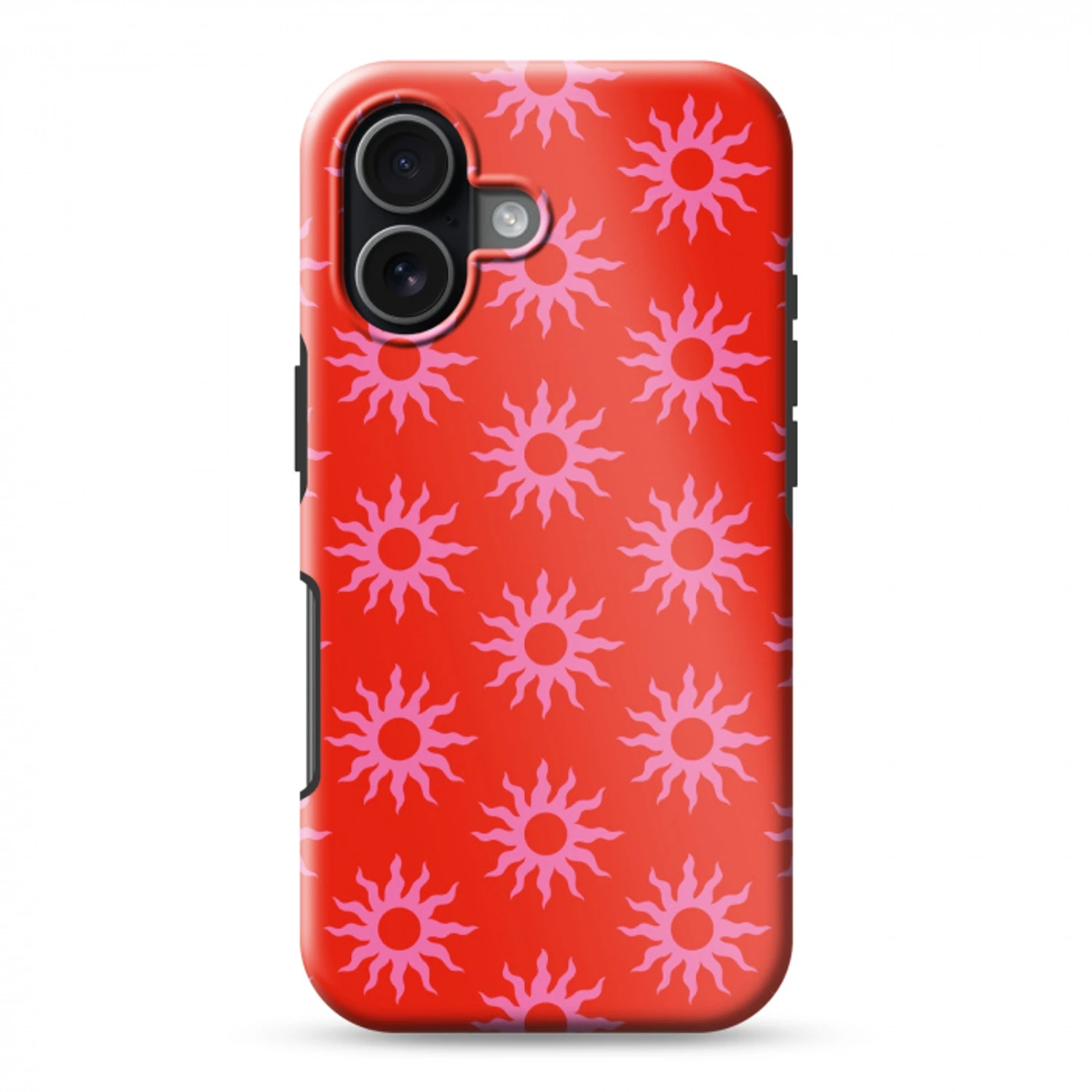 Zonnen - Rood - Roze - Patroon - Zomer Toughcase MagSafe Apple iPhone 17 klein -3d