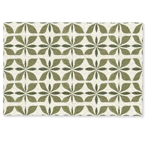 Botanisch - Retro - Groen Deurmat klein 898 -zkaufland3d