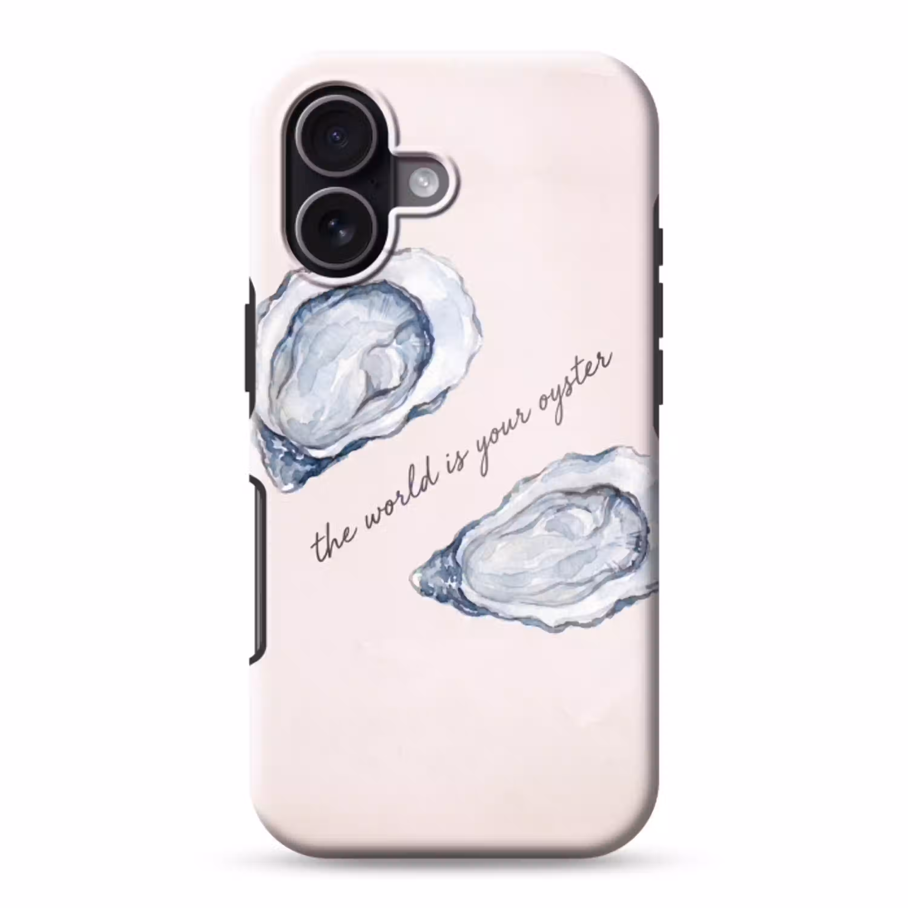 Zeeleven - Oester - Aquarel - Minimalistisch - Blauw Toughcase MagSafe Apple iPhone 17 klein -3d