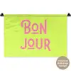 Groen - Roze bonjour - art-deco Wandkleed katoen klein -t3d_DE