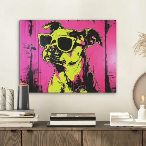 Hond - Zonnebril - Roze - Art PET vilt klein -sfeer1