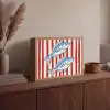 Vissen - Verticale strepen - Blauw - Rood Light Box met batterij (Wandlamp) middel -sfeer2