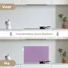 Interieur - Paars - Kleuren - Paarse - Kleur - Effen keuken achterwand spatscherm klein 900 -voor_na_NL