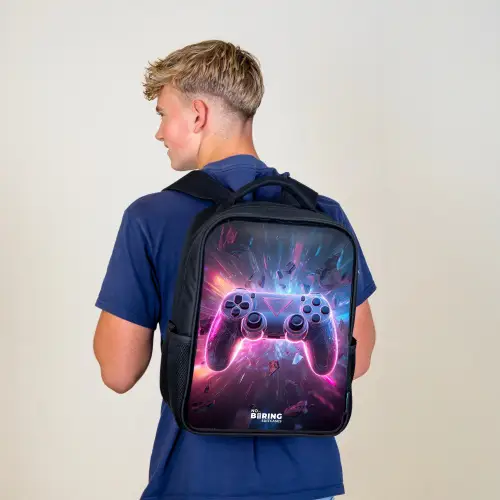 Game - Controller - Neon Rugzak - Zwart middel -sfeer8