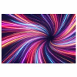Abstract - Swirl - Futuristic - Neon poster papier klein -3d