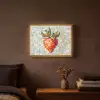 Aardbei - Rood - Mozaïek - Fruit Light Box met batterij (Wandlamp) middel -sfeer4