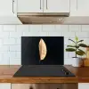 Bladeren - Black and gold - Luxe - Chic - Natuur keuken achterwand spatscherm klein -sfeer2