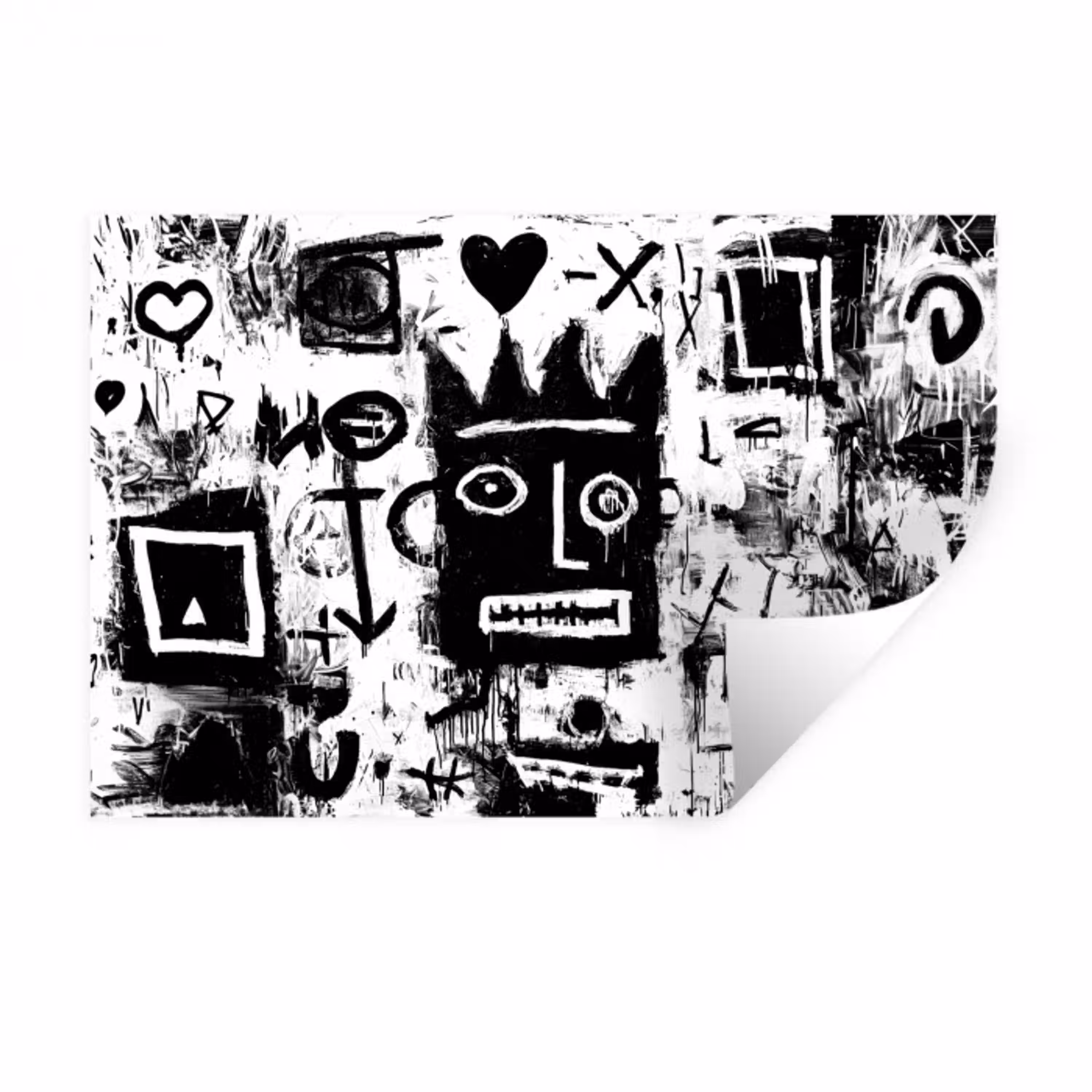 Vormen - Gezocht - Zwart - Abstract Muursticker klein -3d