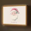 Kerstman - Kerst - Quote - Beige Light Box met batterij (Wandlamp) middel -z3d_website