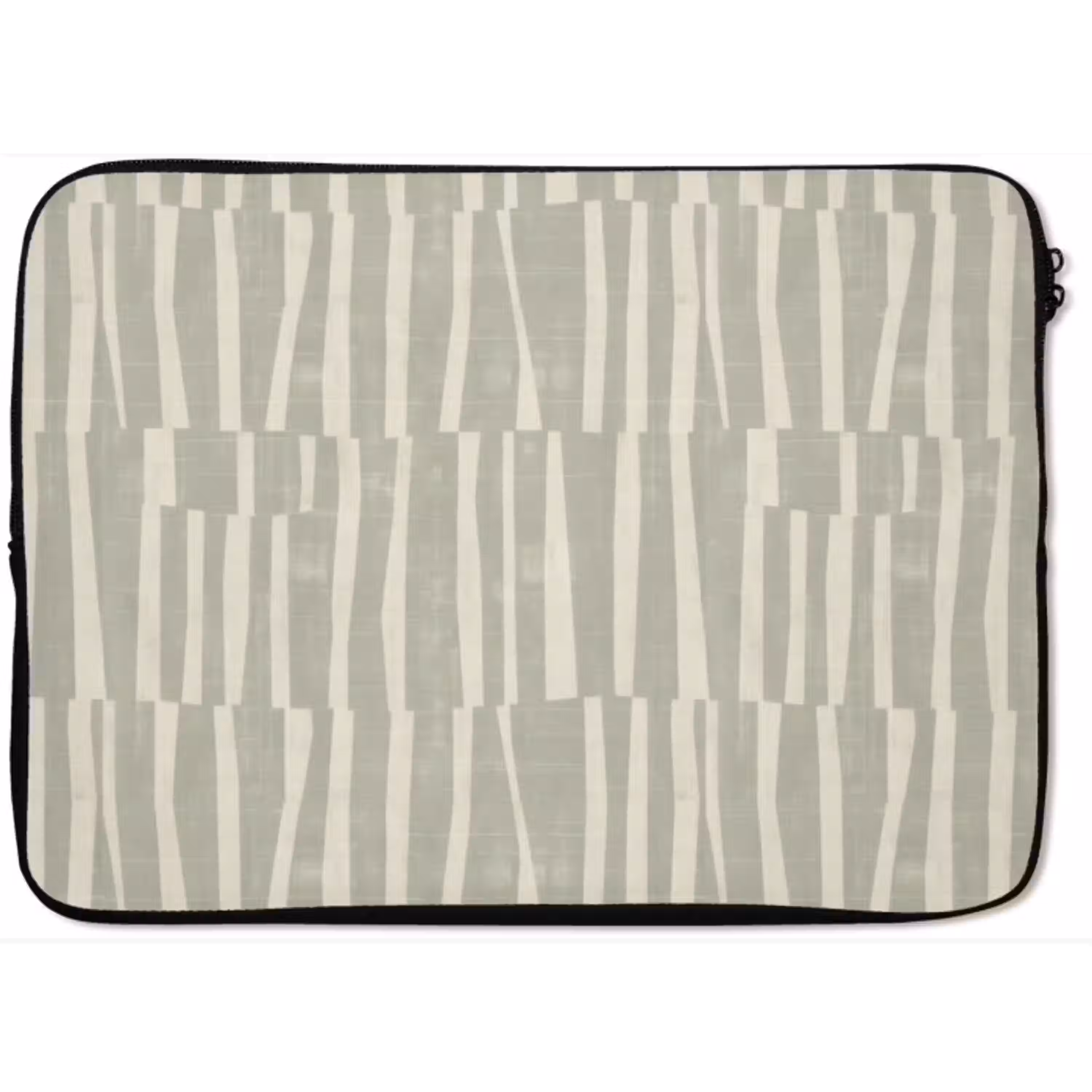 Saliegroen - Strepen - Geometrisch - Textuur - Patroon laptophoes neopreen klein 279 -zkaufland3dotto