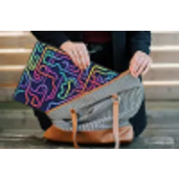 Retro - Abstract - Neon laptophoes neopreen klein -tas