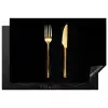 Bestek - Goud - Mes - Vork Inductie beschermer vinyl 3mm klein -3d