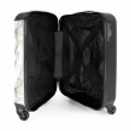 Gouden aders - Marmer - Wit NBS - Handbagage koffer - Volwassenen Unisex middel -binnenkant