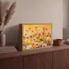 Bloemen - Veld - Geel Light Box met batterij (Wandlamp) middel -sfeer2