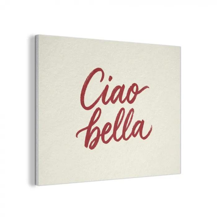 Ciao bella - Rood - Wit - Minimalistisch PET vilt klein -3d