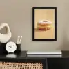 Donut - Romig - Poedersuiker - Beige fotolijst zwart zonder passe partout klein -sfeer1