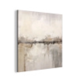 Moderne kunst - Abstract - Beige aluminium wit klein -3d