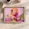 Vrouw - Abstract - Cirkel - Bloemen Dienblad Rechthoek middel -USP_Formaat