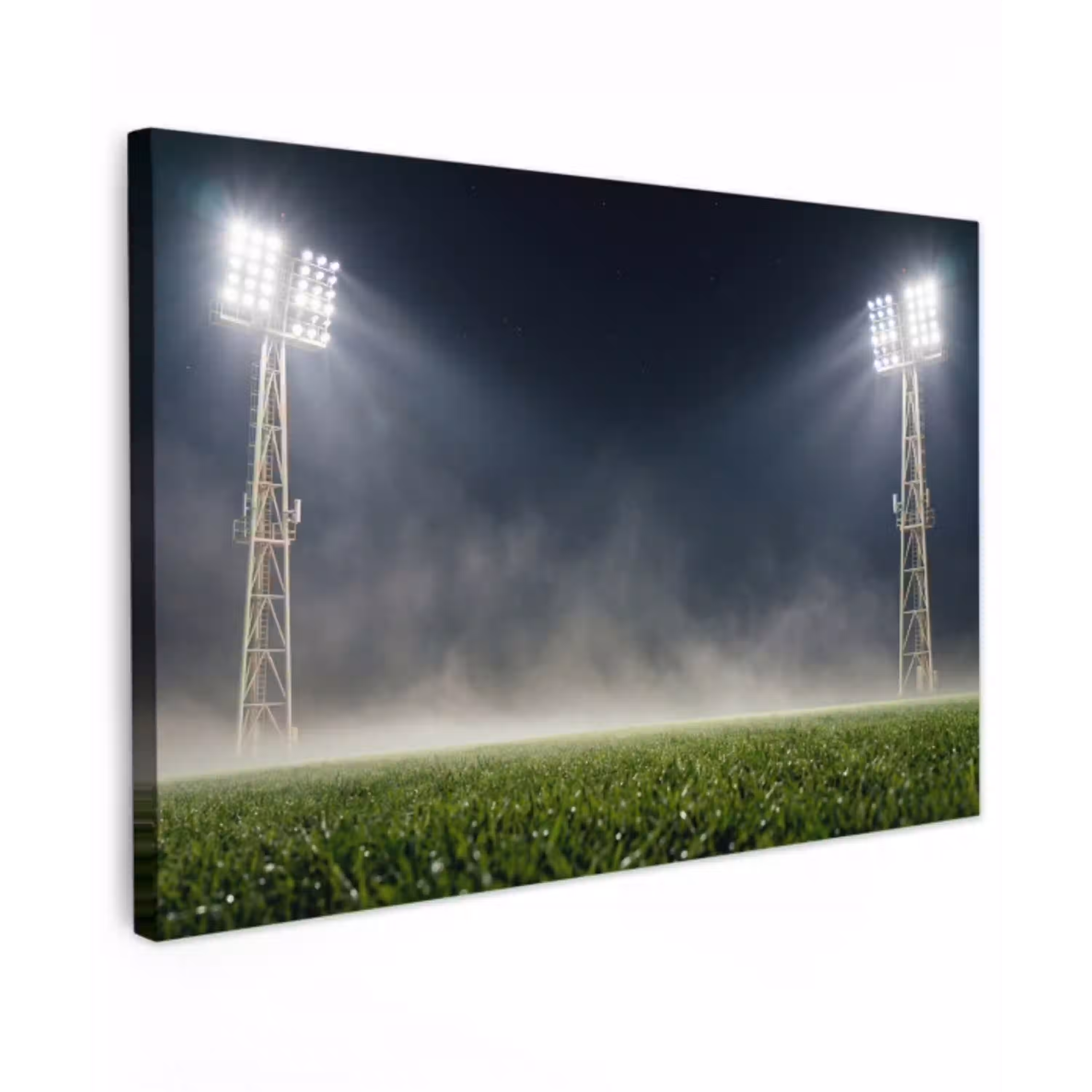 Stadion - Lichtmast - Sport - Nacht Tuinposter op houten frame 2 cm dik klein -3d