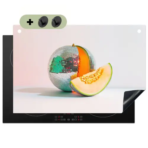 Disco - Discobal - Meloen - Pastel Inductie beschemer met haakjes klein -3d