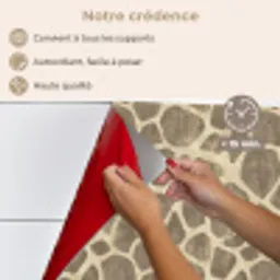Giraf - Patroon - Beige - Bruin keuken achterwand spatscherm klein 900 -spatscherm_FR