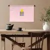 Blah - Bliksem - Roze Wandkleed katoen klein -sfeer6