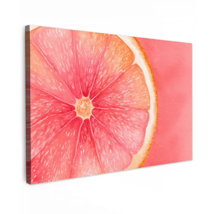 Grapefruit - Roze - Levendig canvas 2cm klein -z3d